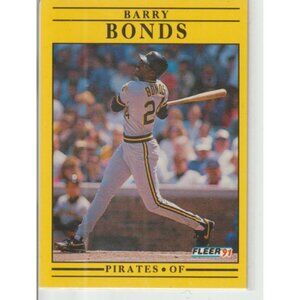 Barry Bonds 1991 Fleer Pittsburgh Pirates Vintage Collectible #33